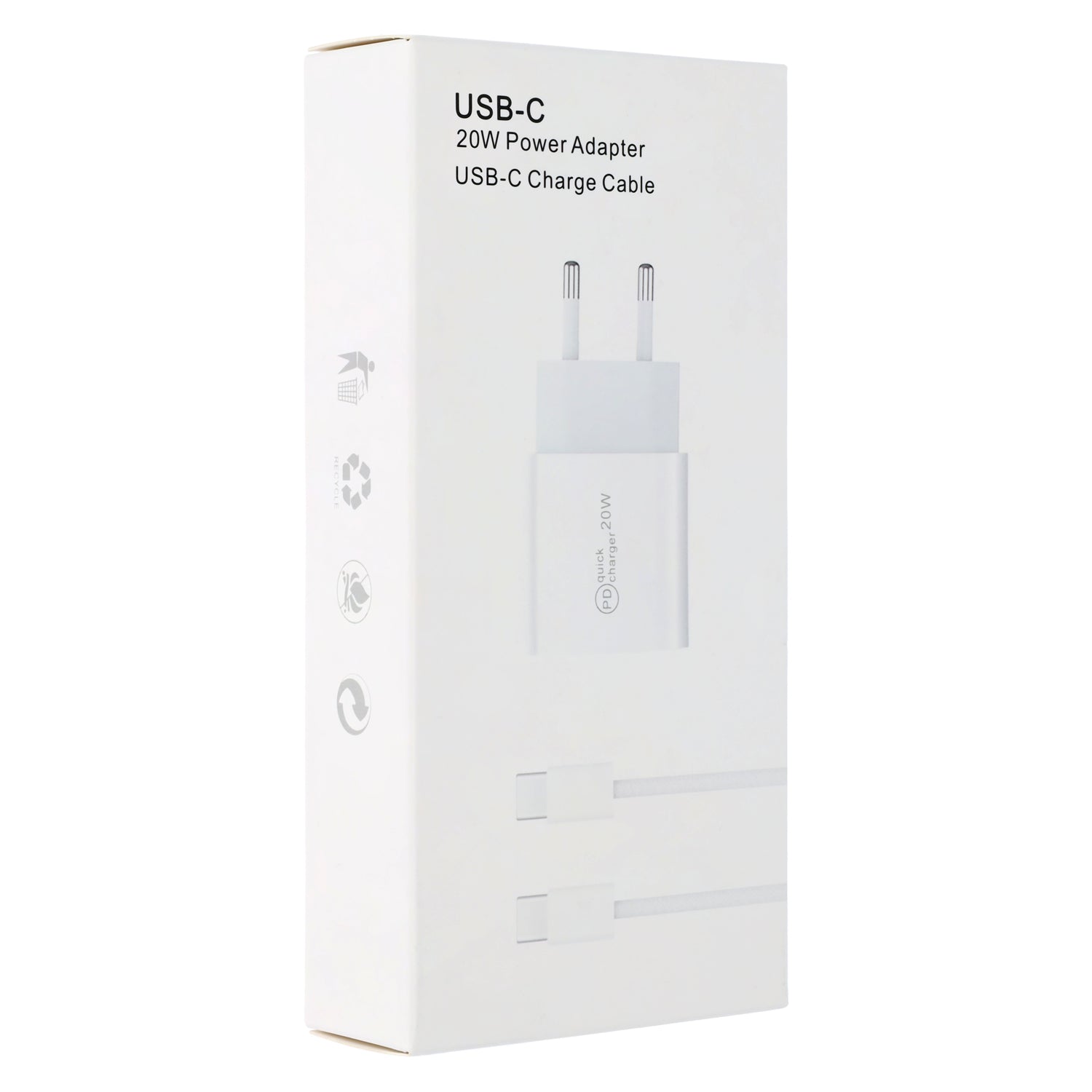 20W USB-C Power Adapter inkl. USB-Typ-C zu USB-Typ-C Datenkabel