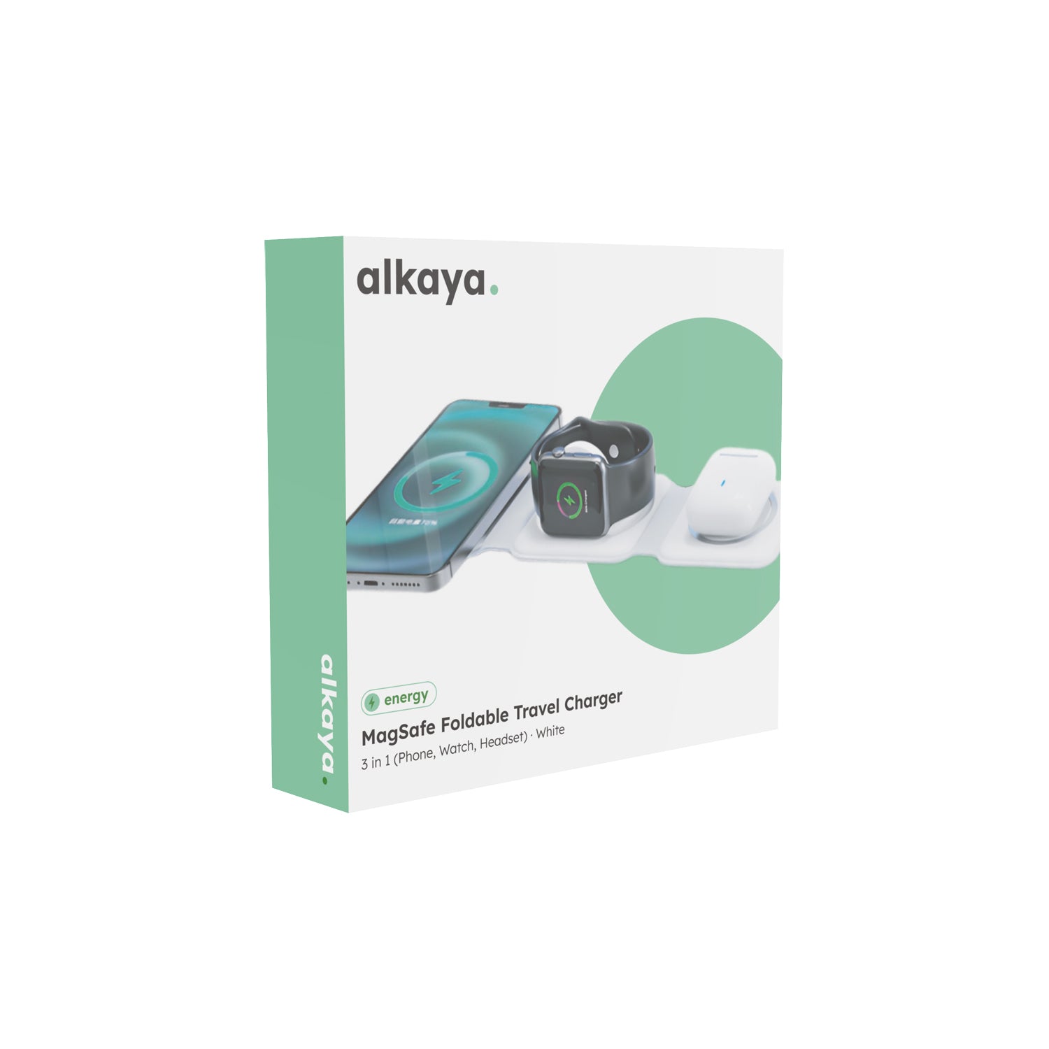 Flex Fold MagSafe Reise Ladegerät Faltbar 3 in 1: Handy, Smartwatch und Headset