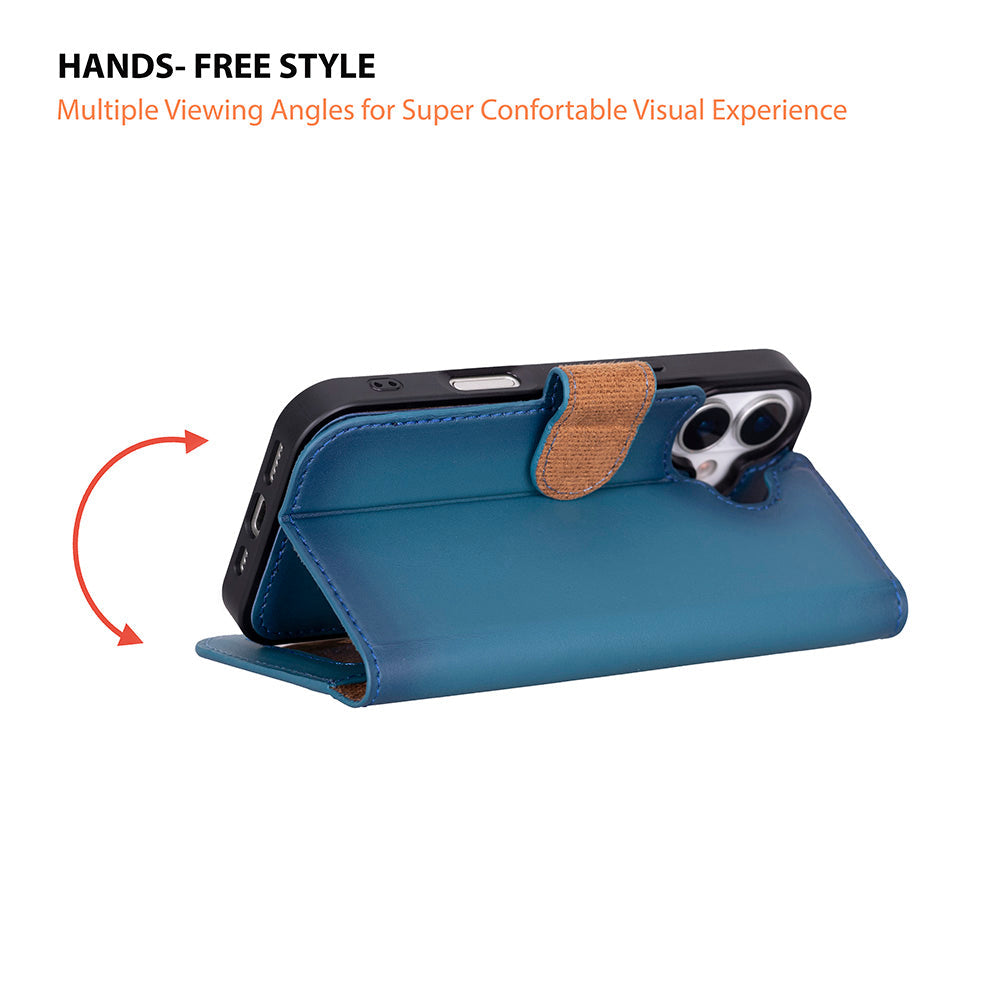 iPhone 17 Magic Wallet Echtleder Geldbörsenhülle