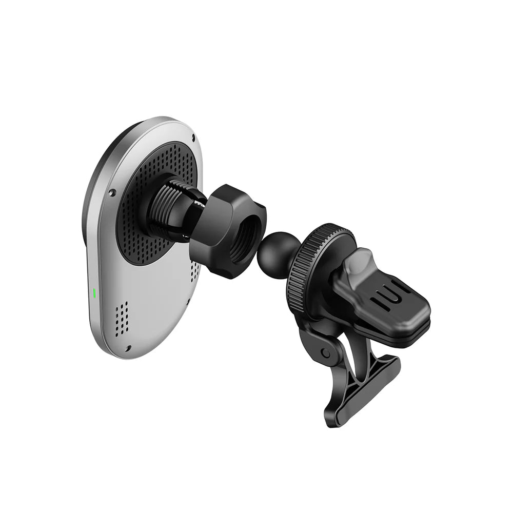 RixusRXWC13 Kabelloses Autoladegerät, MagSafe-Kompatibilität, 15 W, Space Grau