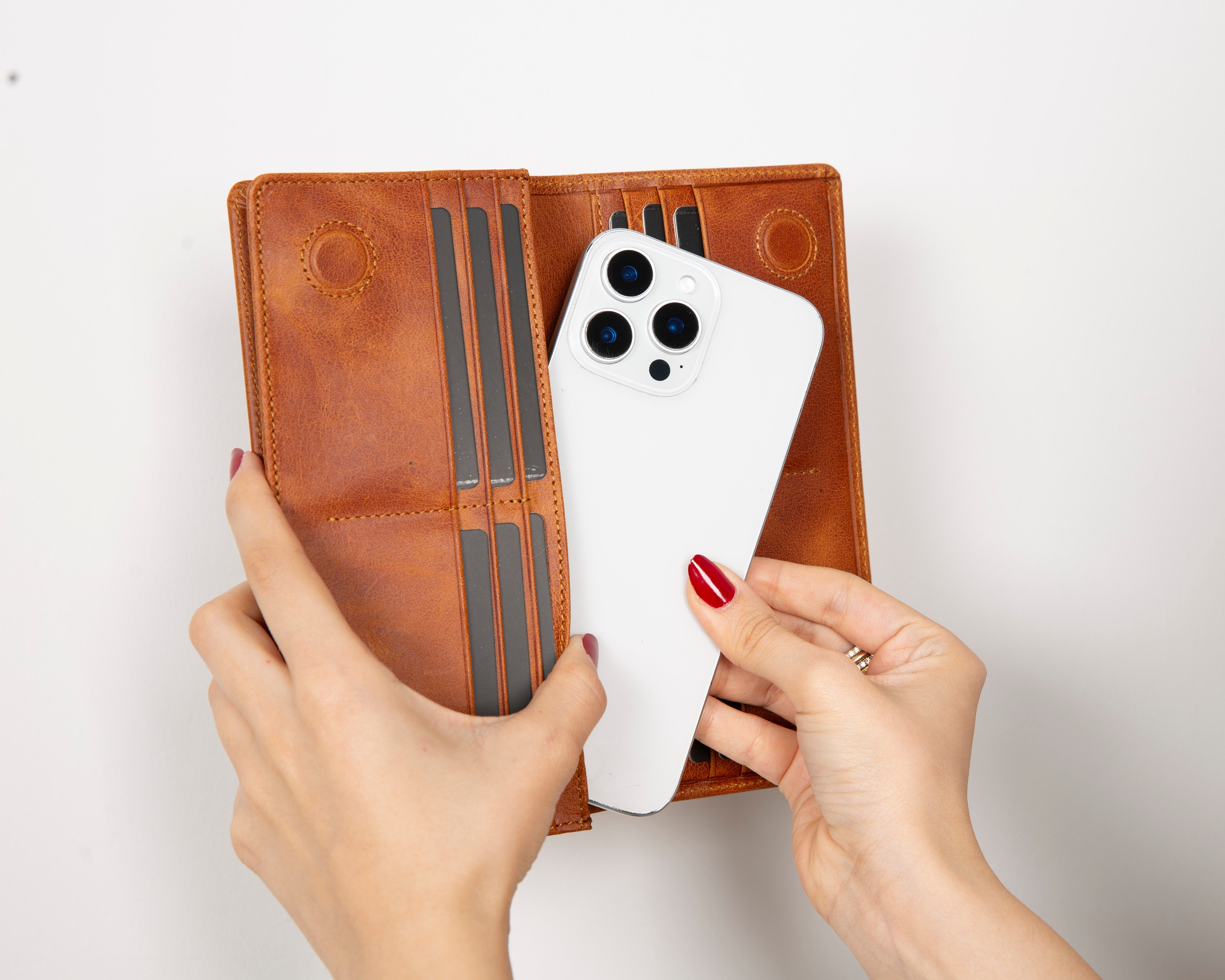 Modell Aura/ Damen Leder Geldbörse mit Handyfach