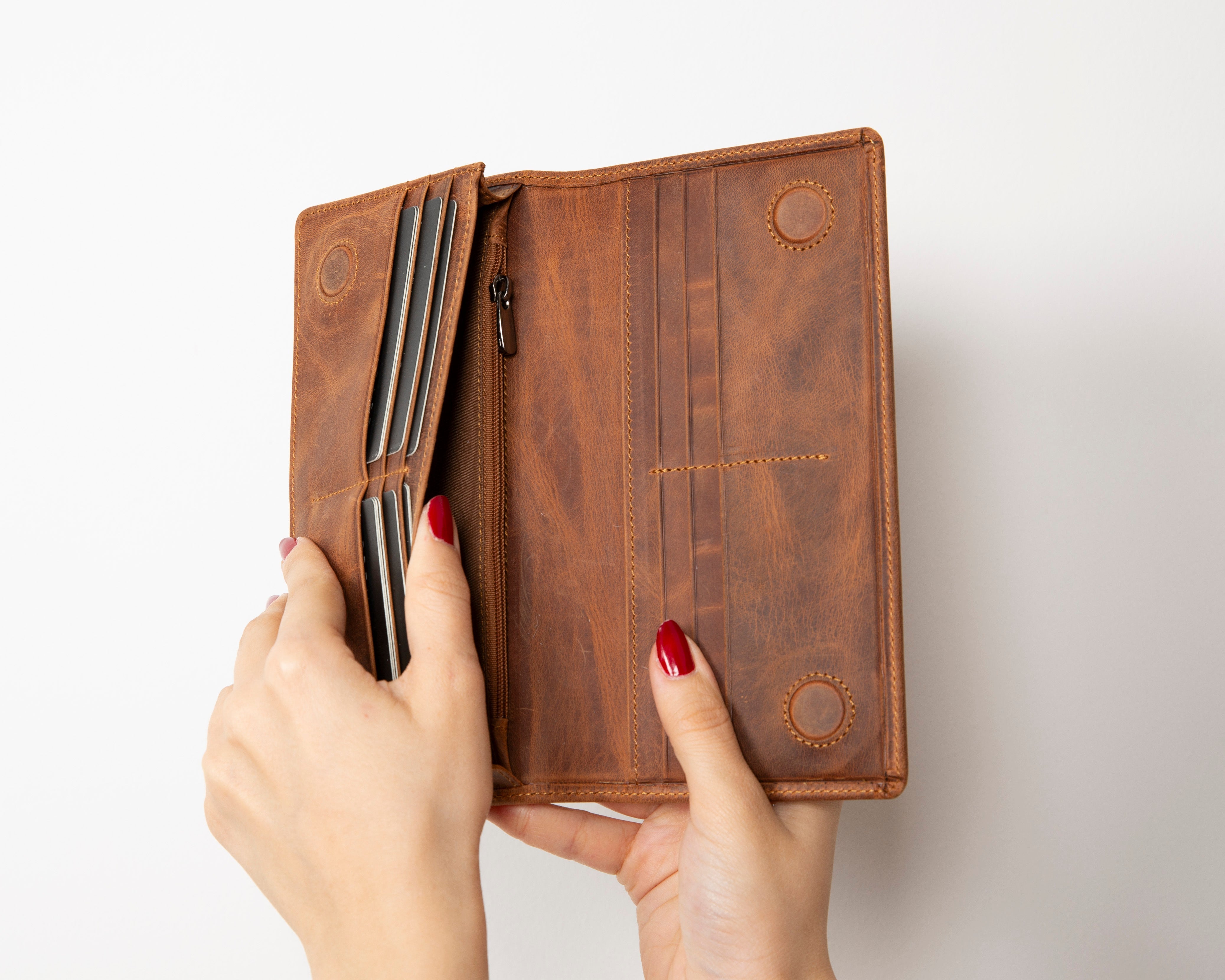 Modell Aura/ Damen Leder Geldbörse mit Handyfach