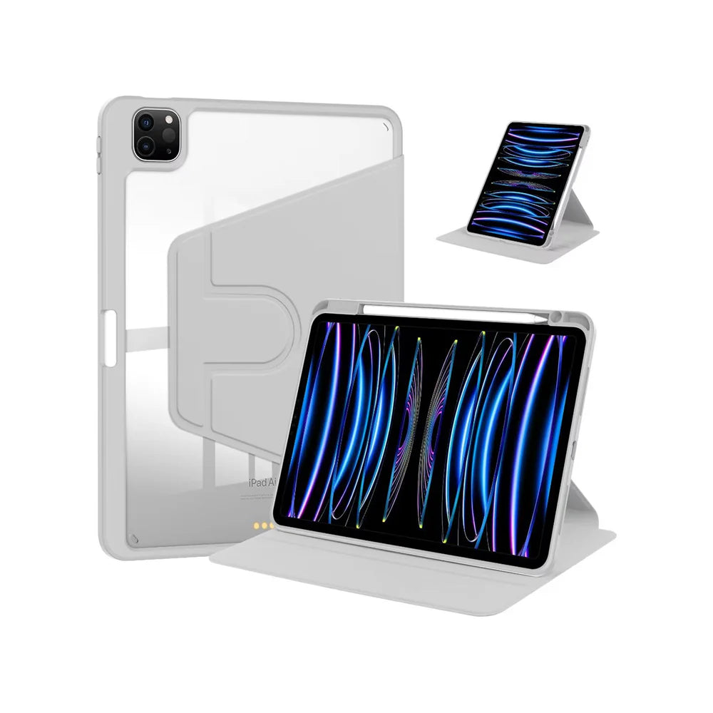 PU Leder Schutzhuelle Grau fuer iPad Pro 11"