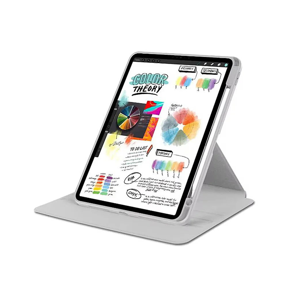 PU Leder Schutzhuelle Grau fuer iPad Pro 11"