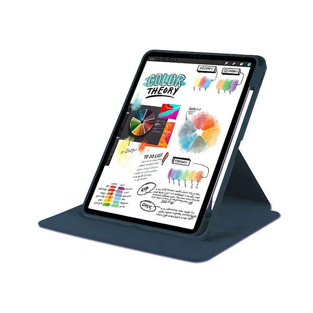PU Leder Schutzhuelle – Dunkelblau iPad Pro 13", (2024)