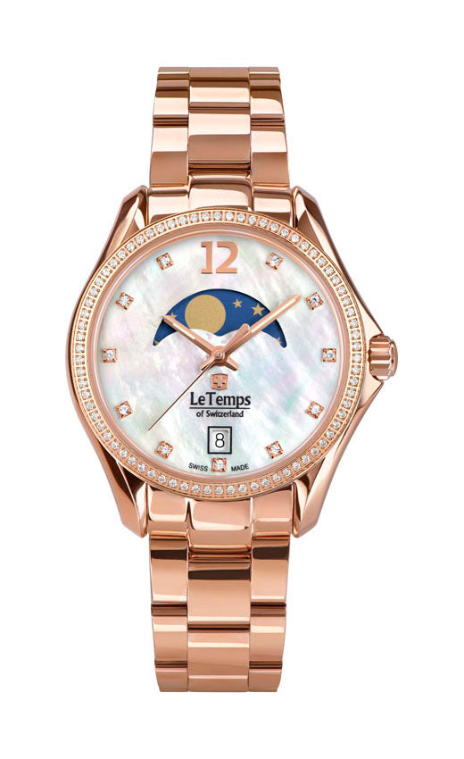 Sport Elegance Lady 33 Damenuhr mit goldenem Edelstahlarmband