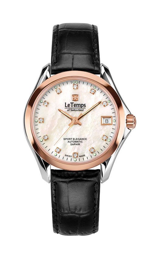 Sport Elegance Lady 33 Automatik Damenuhr mit silbernem Edelstahlarmband