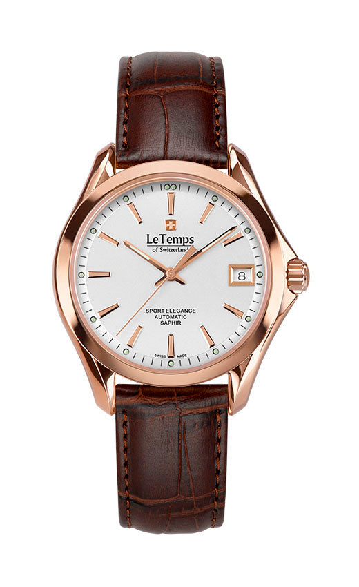 Sport Elegance Lady 33 Automatik Damenuhr mit goldenem Edelstahlarmband