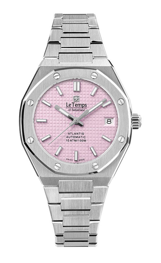 Atlantis Lady Automatik Damenuhr mit silbernem Edelstahlarmband