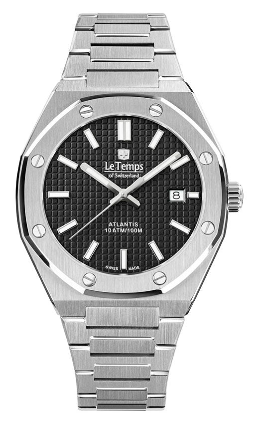 Atlantis Gent Herrenuhr mit silbernem Edelstahlarmband – Saphirglas