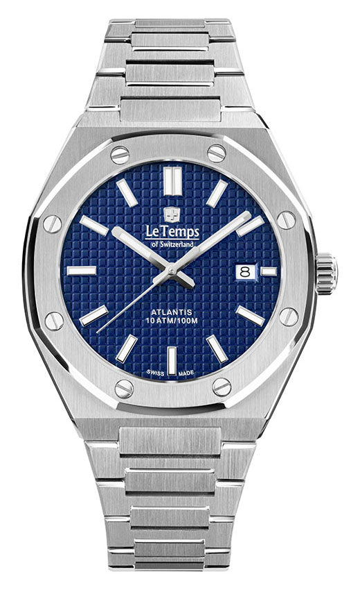 Atlantis Gent Herrenuhr mit silbernem Edelstahlarmband – Saphirglas
