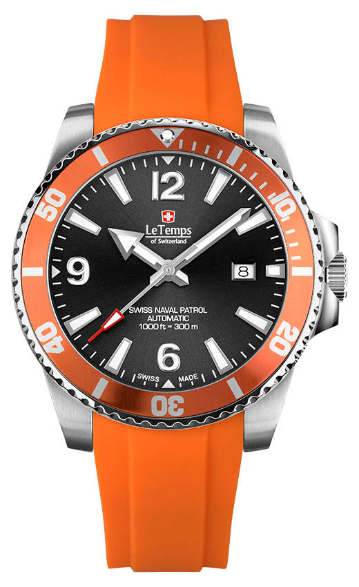 Swiss Naval Patrol Automatik Diver Unisex Uhr – Saphirglas