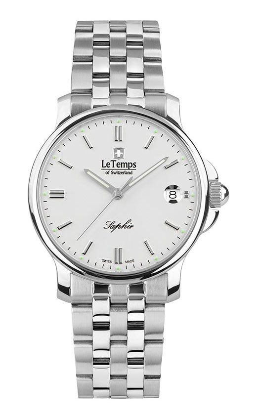 Zafira Unisex Unisex Uhr mit silbernem Edelstahlarmband – Saphirglas