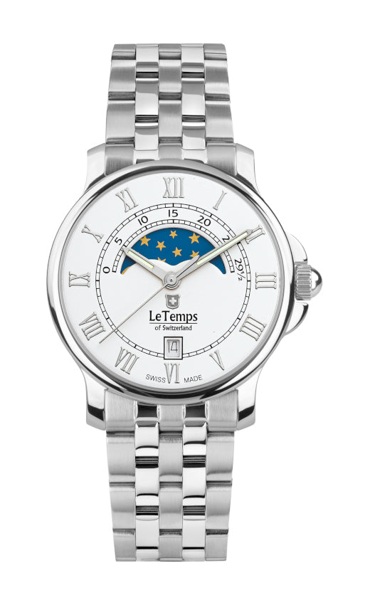 Zafira Unisex Unisex Uhr mit silbernem Edelstahlarmband – Saphirglas