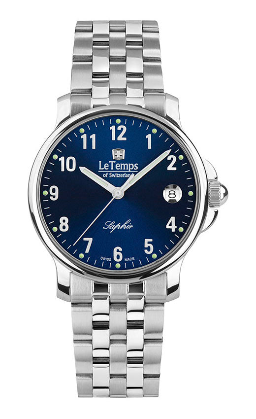 Zafira Unisex Unisex Uhr mit silbernem Edelstahlarmband – Saphirglas