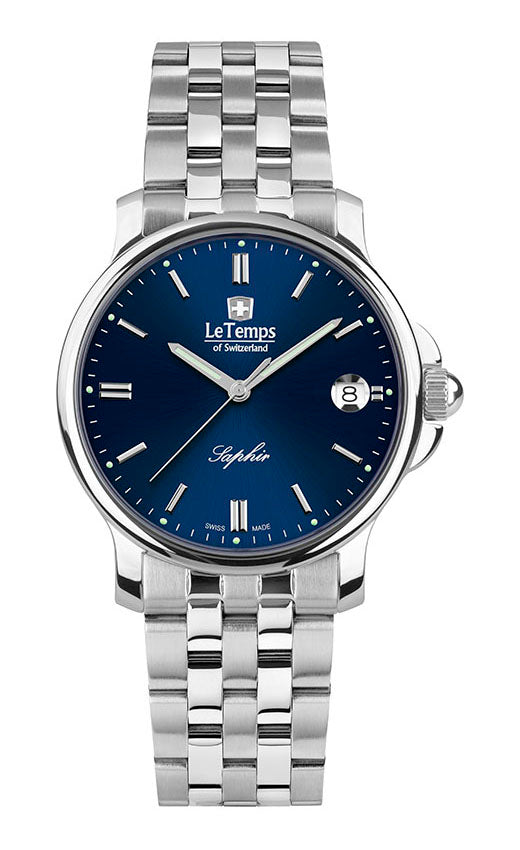 Zafira Unisex Unisex Uhr mit silbernem Edelstahlarmband – Saphirglas