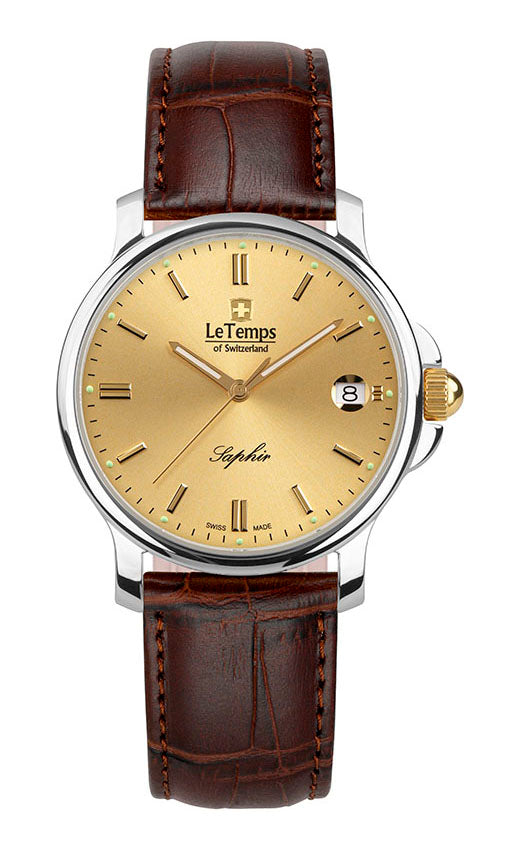 Zafira Unisex Unisex Uhr mit braunem Lederarmband – Saphirglas