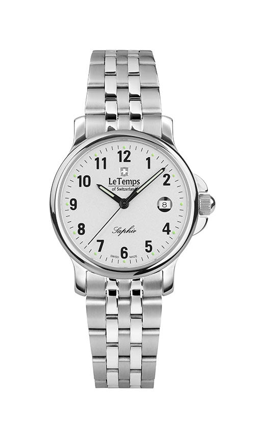 Zafira Lady Damenuhr mit silbernem Edelstahlarmband – Saphirglas