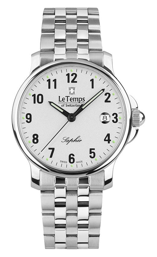 Zafira Gent Herrenuhr mit silbernem Edelstahlarmband – Saphirglas