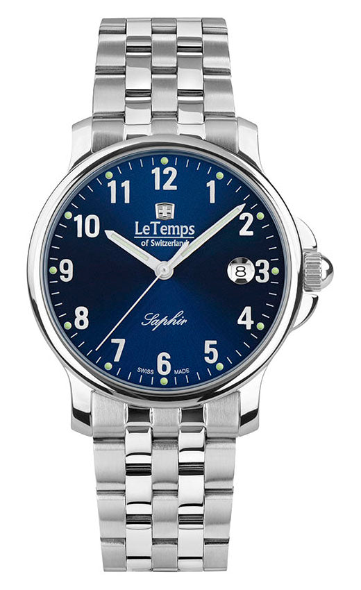 Zafira Gent Herrenuhr mit silbernem Edelstahlarmband – Saphirglas