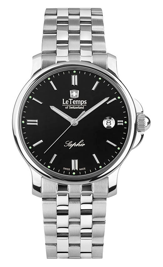 Zafira Gent Herrenuhr mit silbernem Edelstahlarmband – Saphirglas