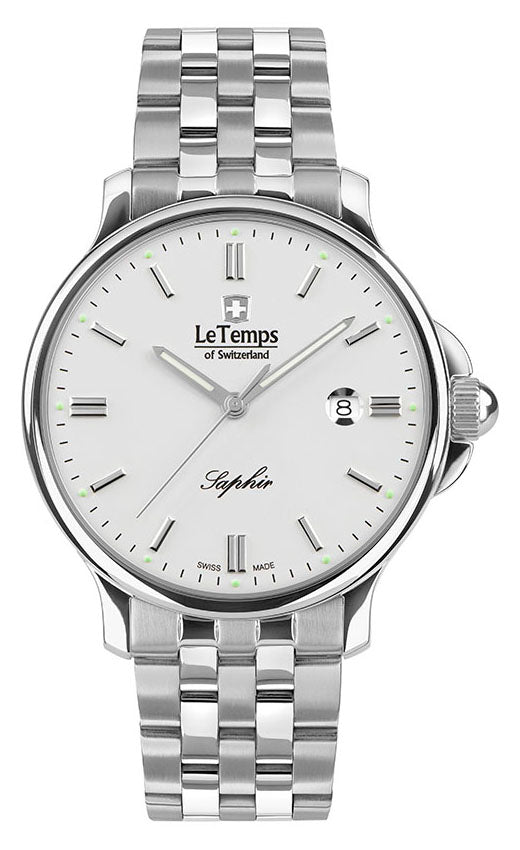Zafira Gent 41 Herrenuhr mit silbernem Edelstahlarmband – Saphirglas