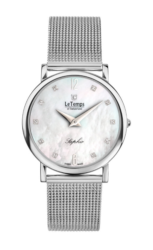 Zafira Slim Unisex Uhr mit silbernem Milanaisearmband – Saphirglas