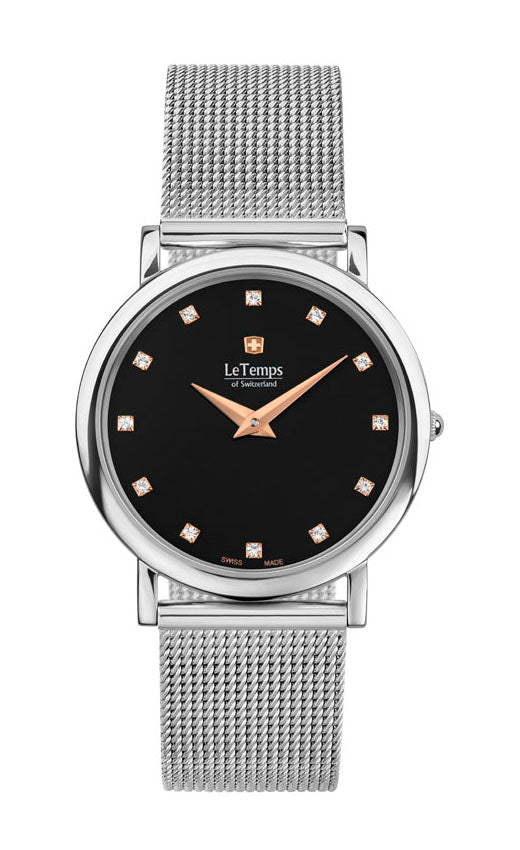 Zafira Slim Unisex Uhr mit silbernem Milanaisearmband – Saphirglas