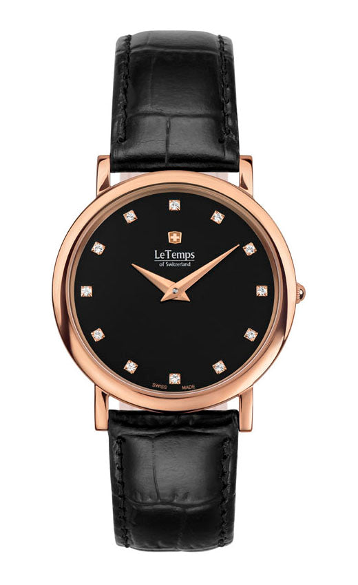 Zafira Slim Unisex Uhr mit roségoldenem Milanaisearmband – Saphirglas
