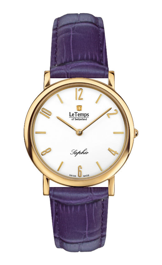 Zafira Slim Unisex Uhr mit vergoldetem Milanaisearmband – Saphirglas