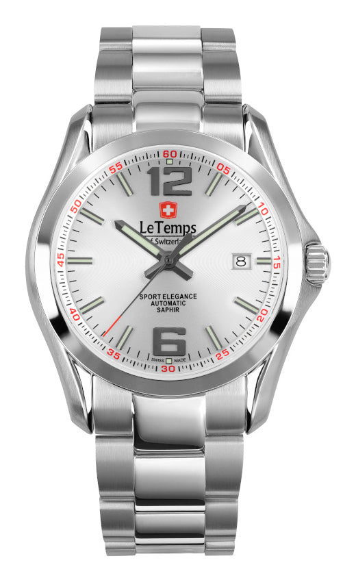 Sport Elegance Gent Automatik Herrenuhr mit silbernem Edelstahlarmband