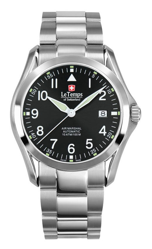 Air Marshal 40 Automatik Unisex Uhr mit silbernem Edelstahlarmband