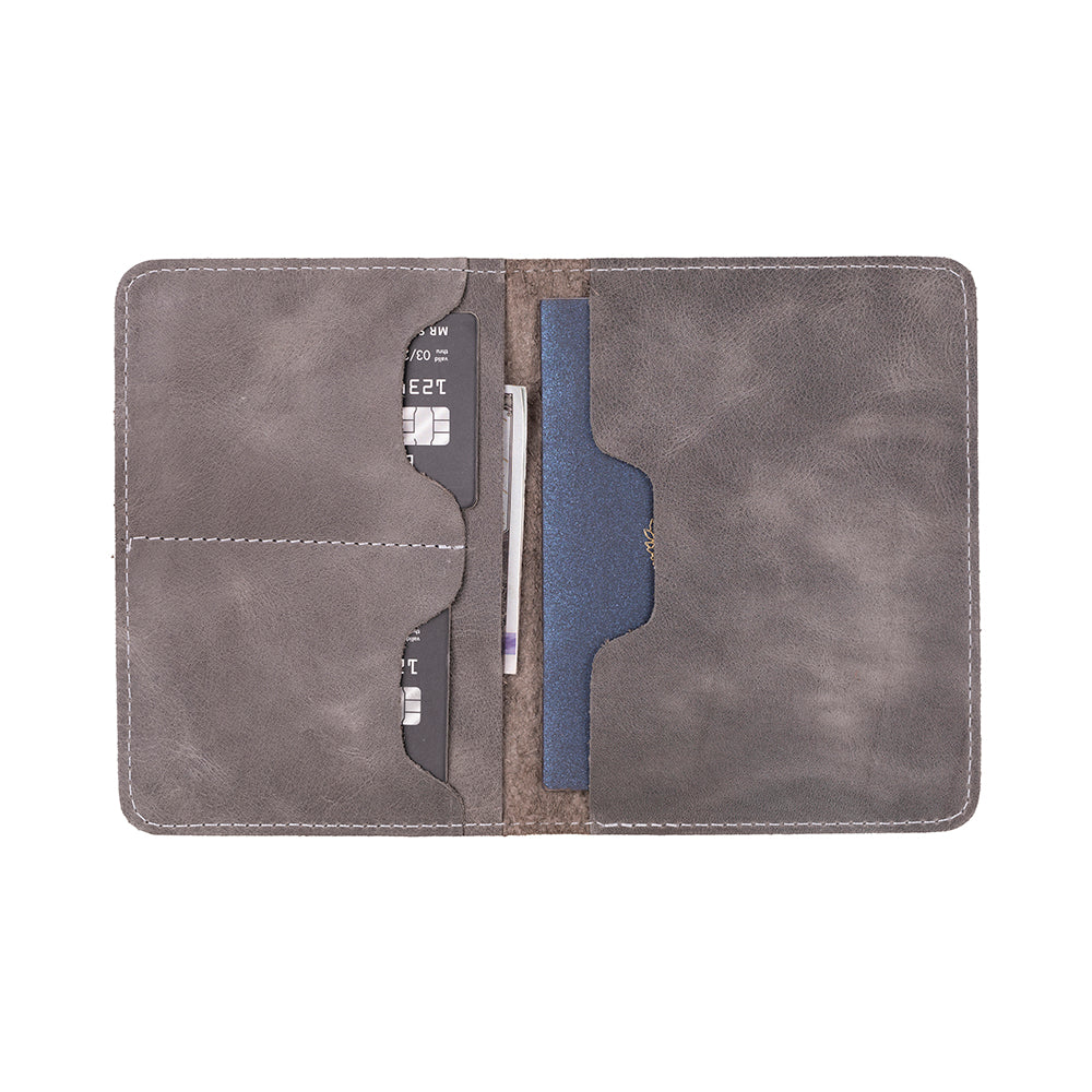 Reisepass Echt Leder Schutzhülle Passport Etui mit kartenfach Handmade