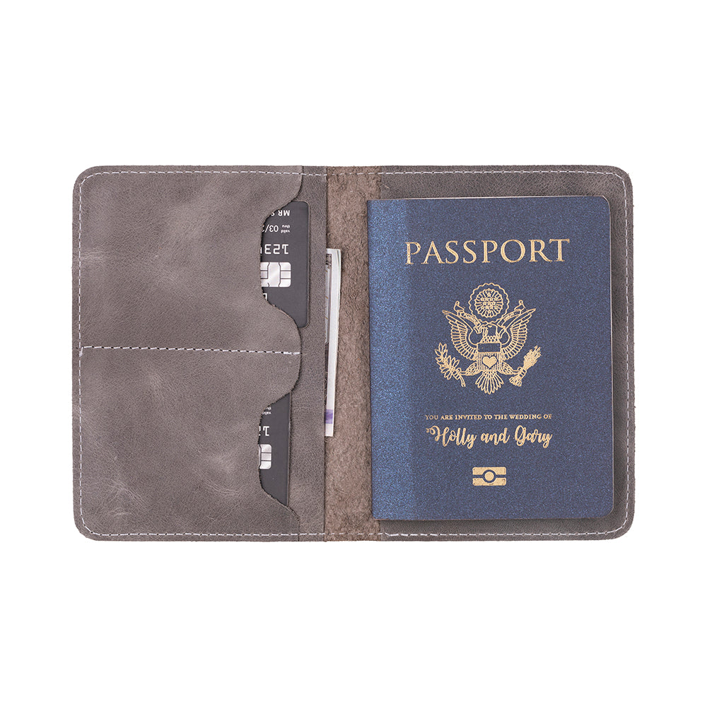 Reisepass Echt Leder Schutzhülle Passport Etui mit kartenfach Handmade