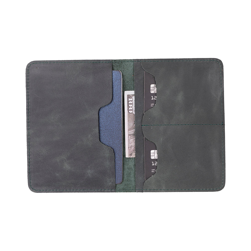 Reisepass Echt Leder Schutzhülle Passport Etui mit kartenfach Handmade