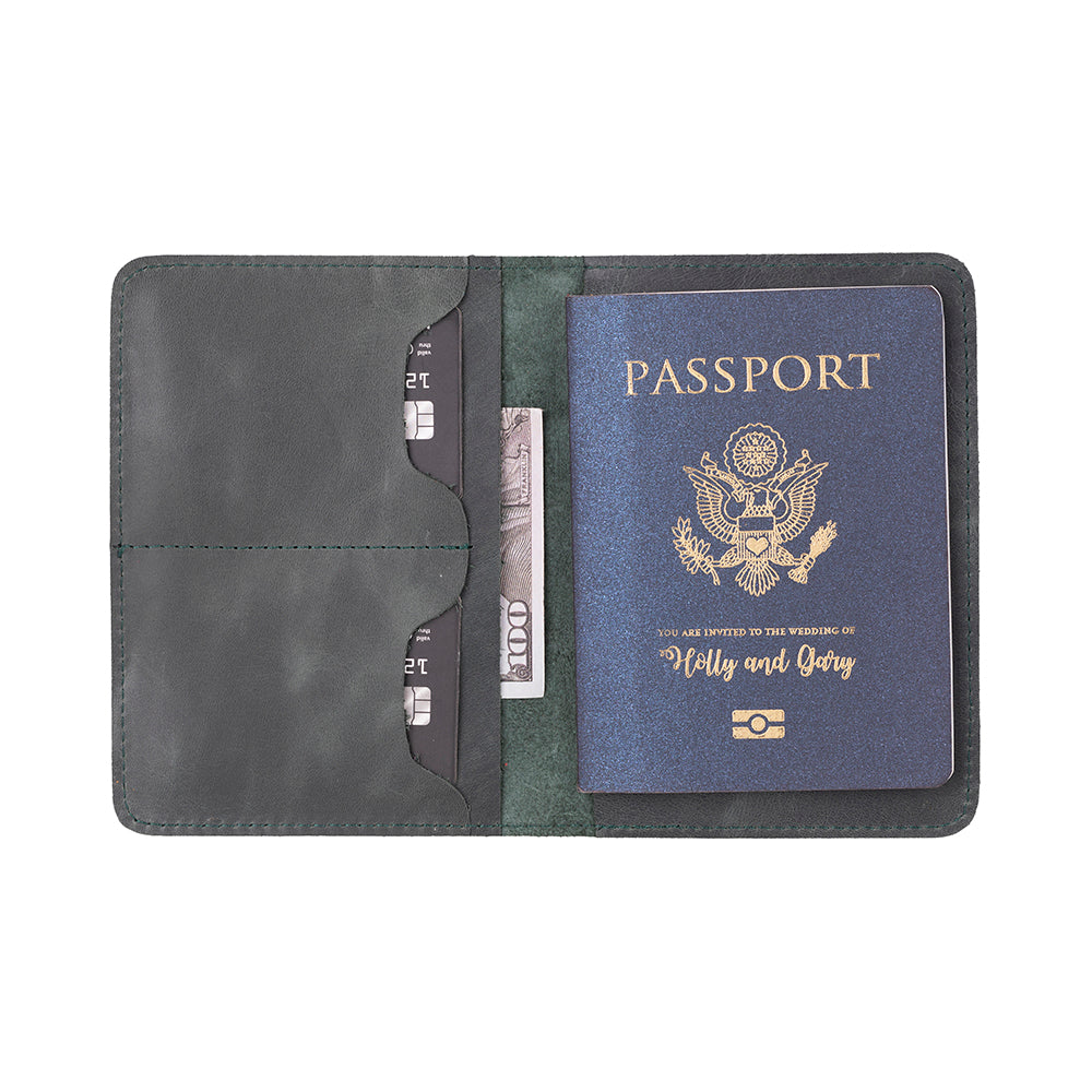 Reisepass Echt Leder Schutzhülle Passport Etui mit kartenfach Handmade