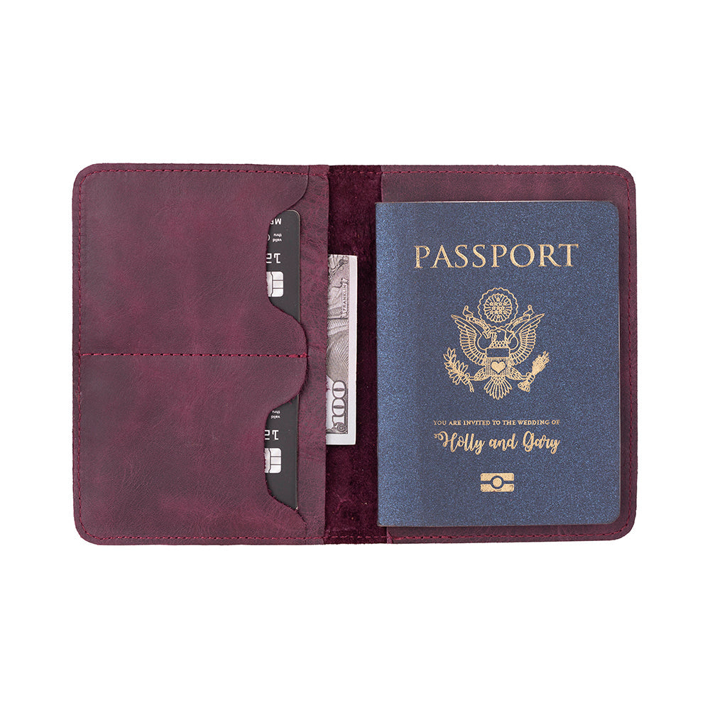 Reisepass Echt Leder Schutzhülle Passport Etui mit kartenfach Handmade