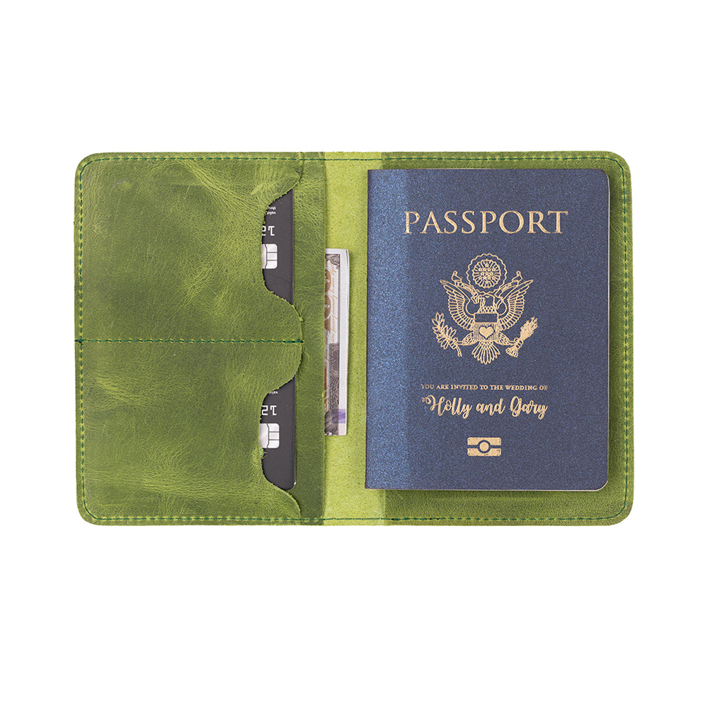 Reisepass Echt Leder Schutzhülle Passport Etui mit kartenfach Handmade
