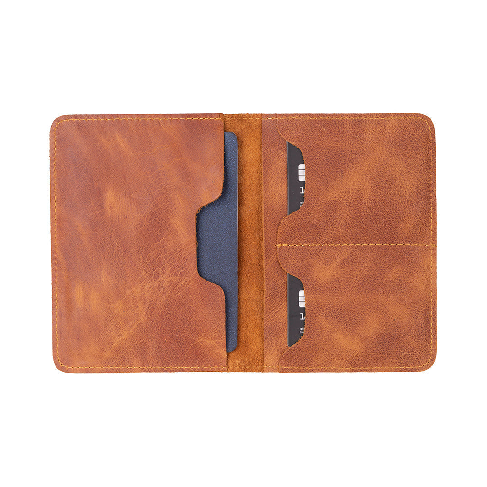 Reisepass Echt Leder Schutzhülle Passport Etui mit kartenfach Handmade