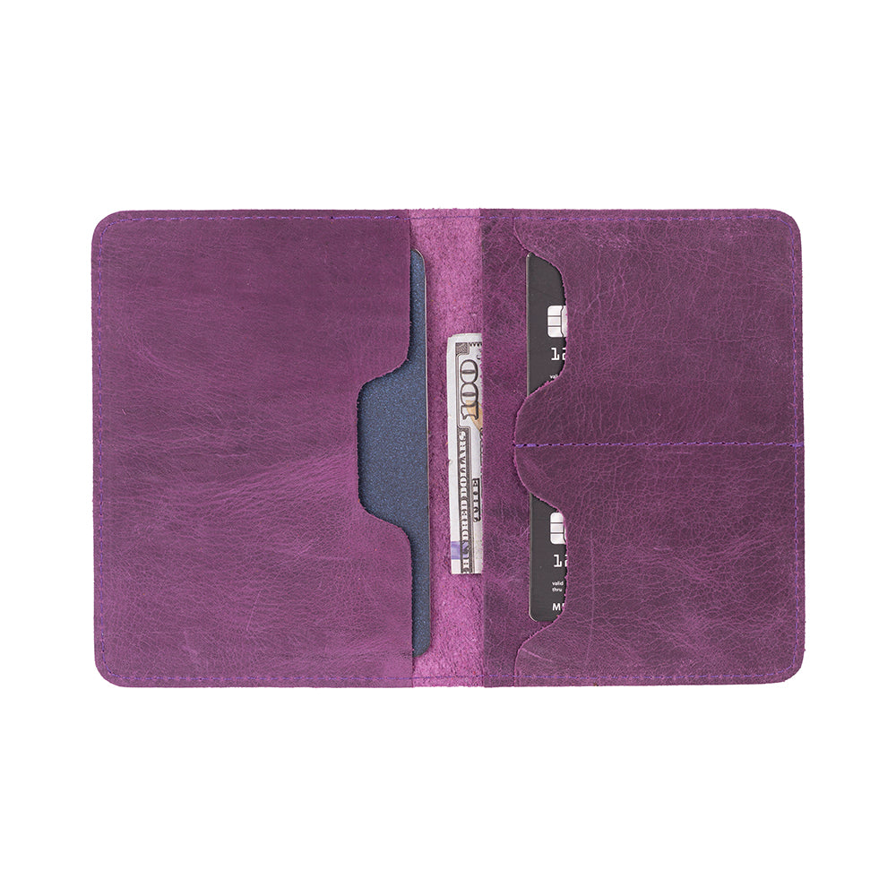 Reisepass Echt Leder Schutzhülle Passport Etui mit kartenfach Handmade