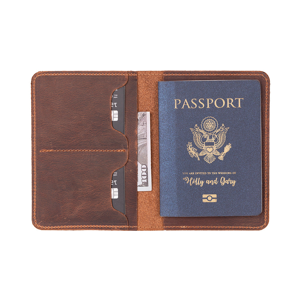 Reisepass Echt Leder Schutzhülle Passport Etui mit kartenfach Handmade