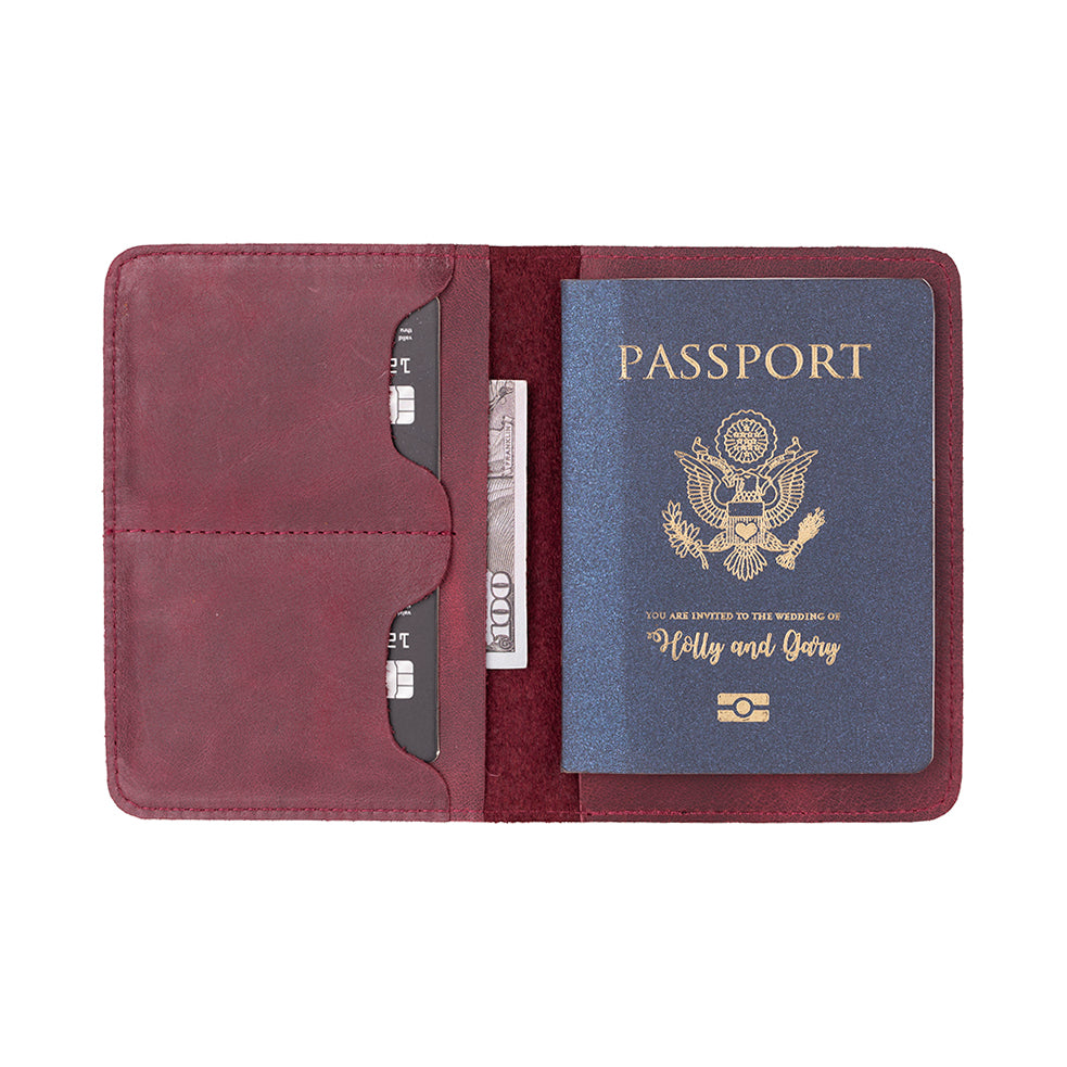 Reisepass Echt Leder Schutzhülle Passport Etui mit kartenfach Handmade