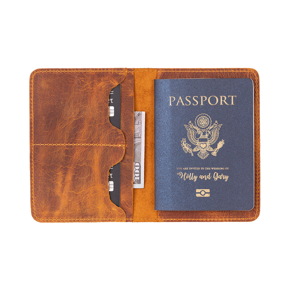 Reisepass Echt Leder Schutzhülle Passport Etui mit kartenfach Handmade