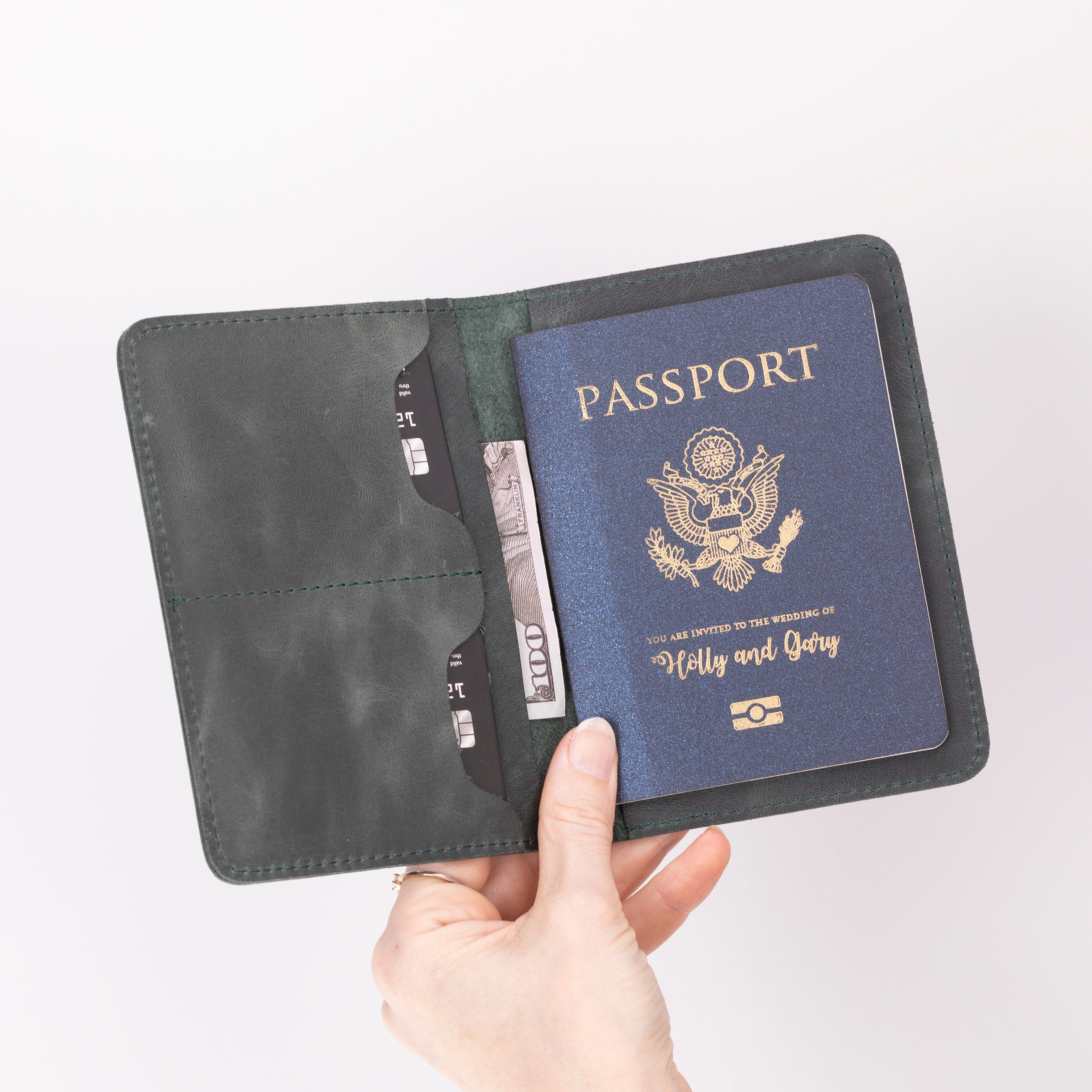Reisepass Echt Leder Schutzhülle Passport Etui mit kartenfach Handmade