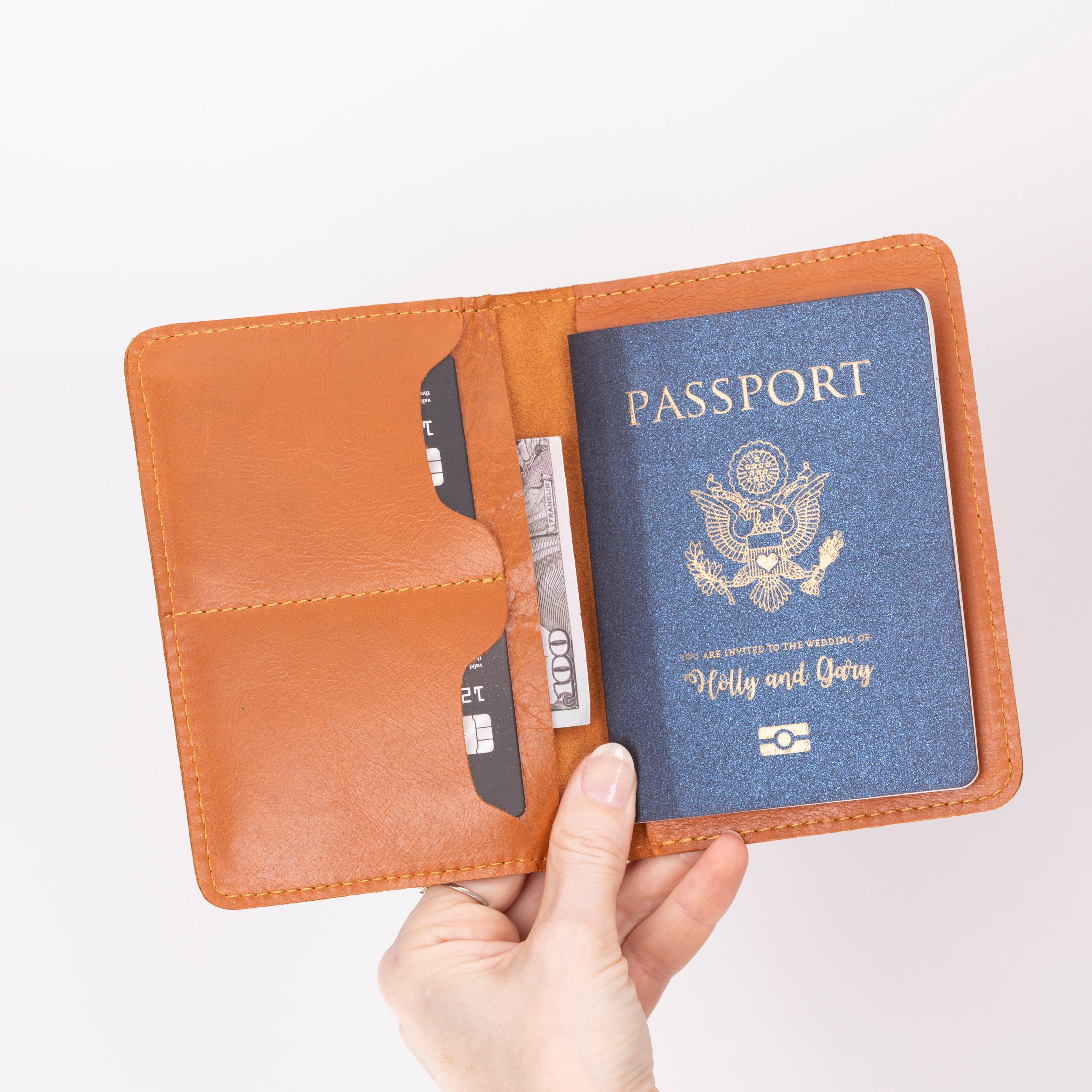 Reisepass Echt Leder Schutzhülle Passport Etui mit kartenfach Handmade