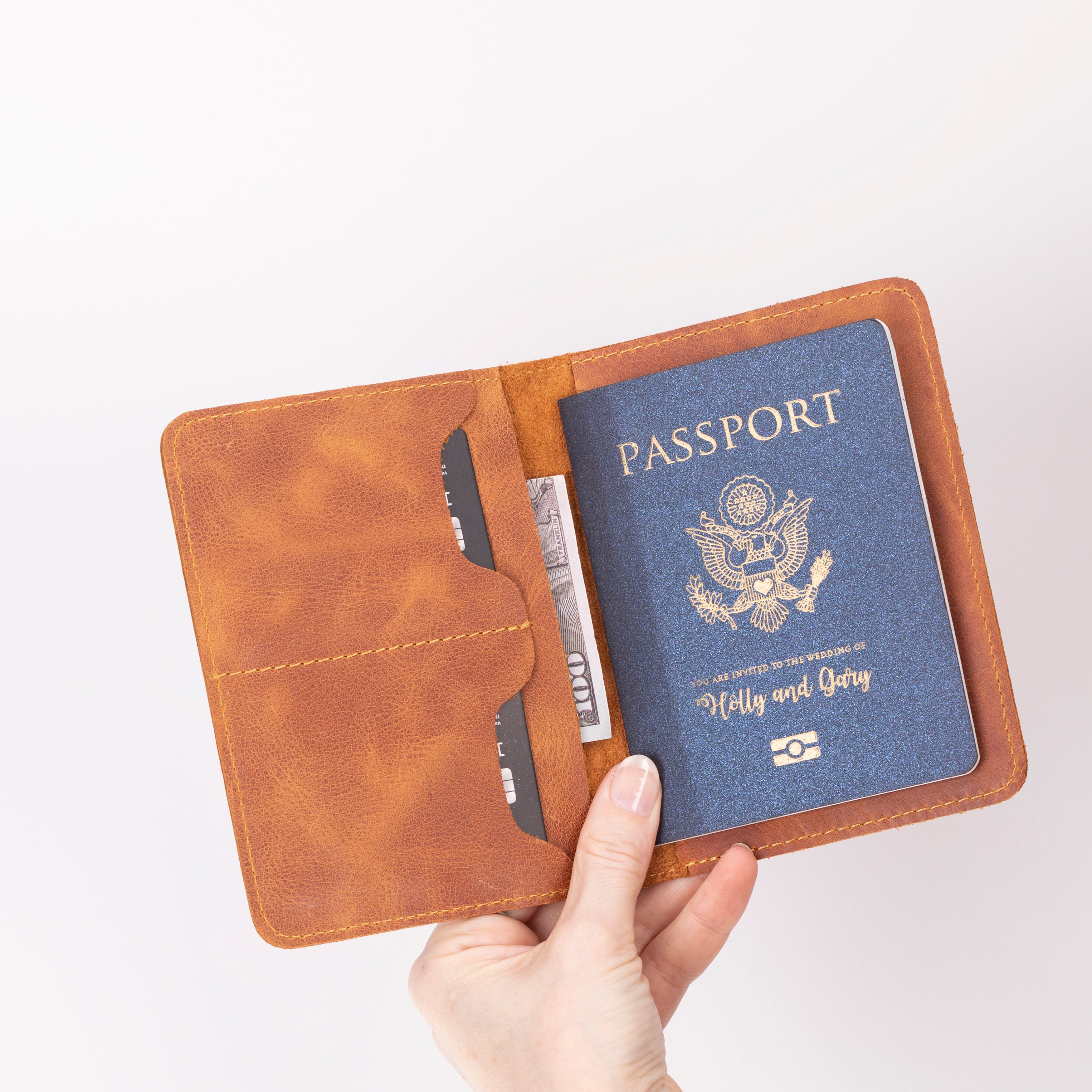 Reisepass Echt Leder Schutzhülle Passport Etui mit kartenfach Handmade