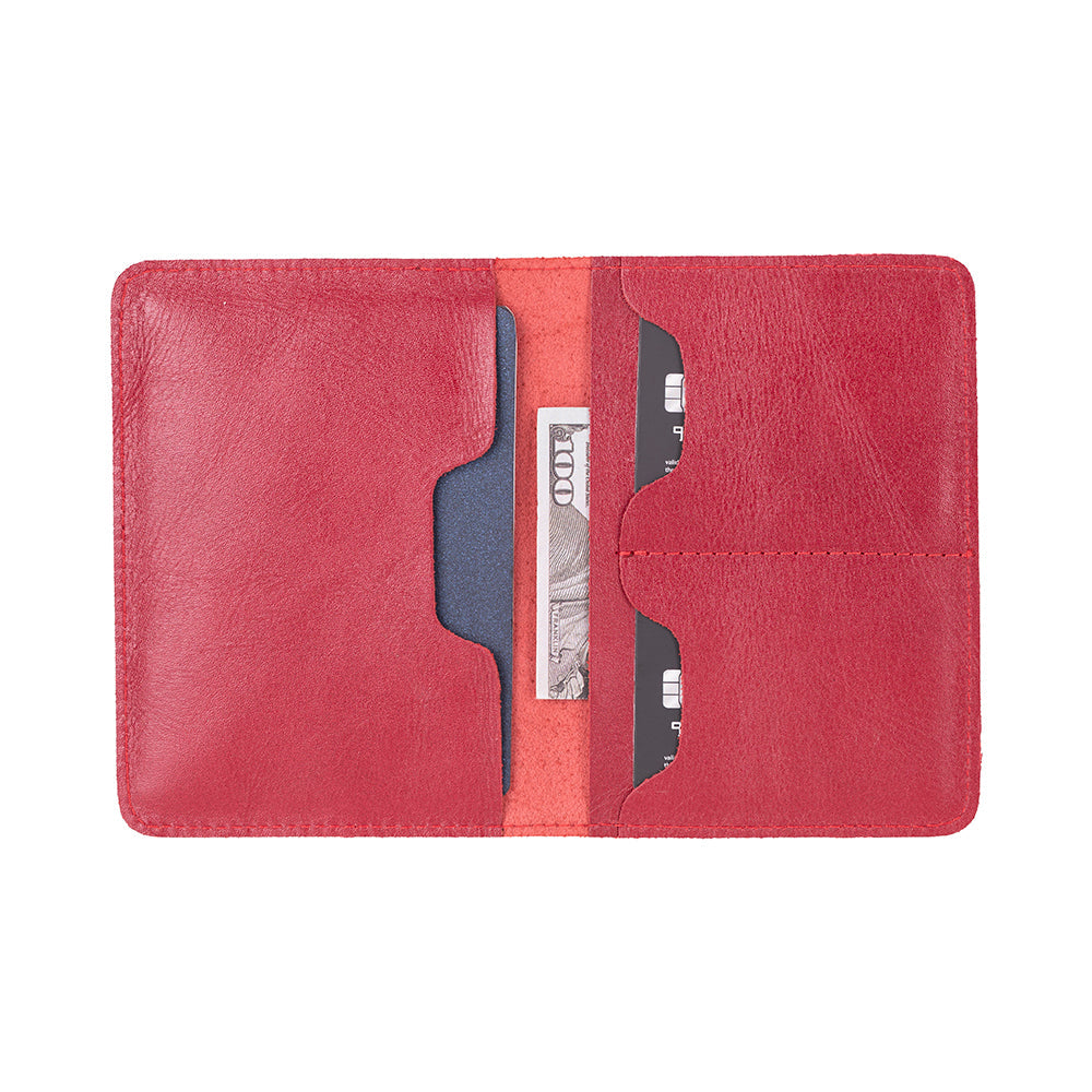 Reisepass Echt Leder Schutzhülle Passport Etui mit kartenfach Handmade