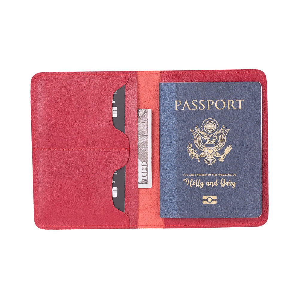 Reisepass Echt Leder Schutzhülle Passport Etui mit kartenfach Handmade