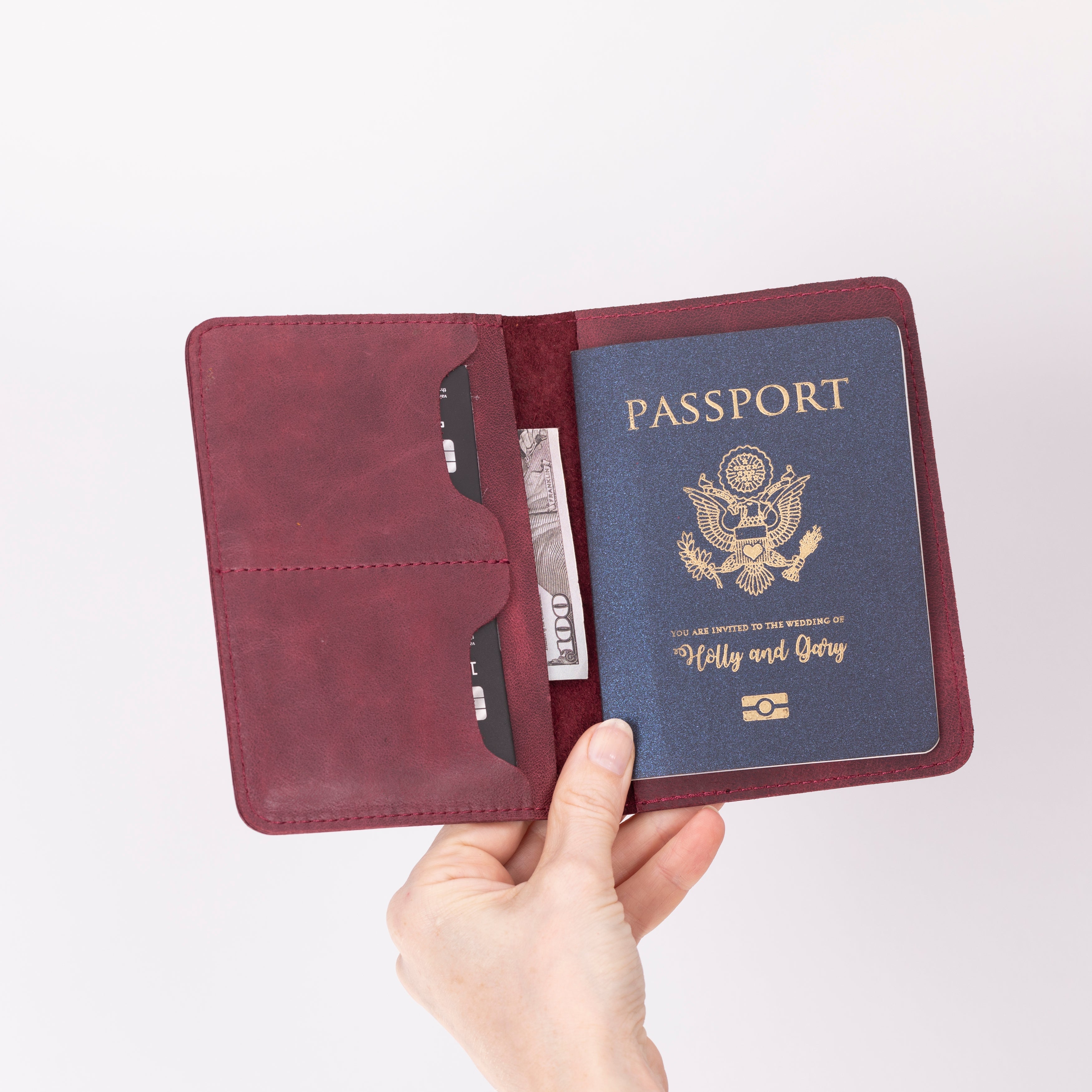 Reisepass Echt Leder Schutzhülle Passport Etui mit kartenfach Handmade