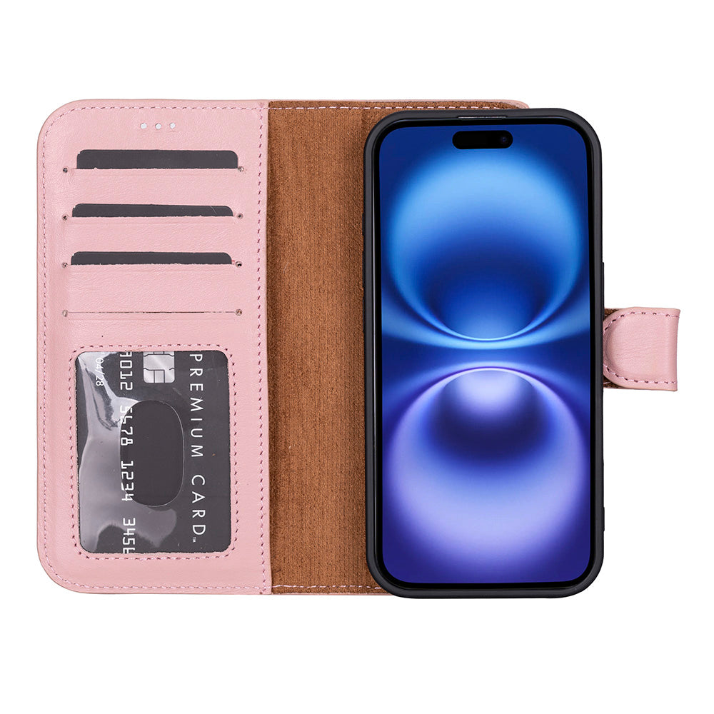 iPhone 17 Magic Wallet Echtleder Geldbörsenhülle